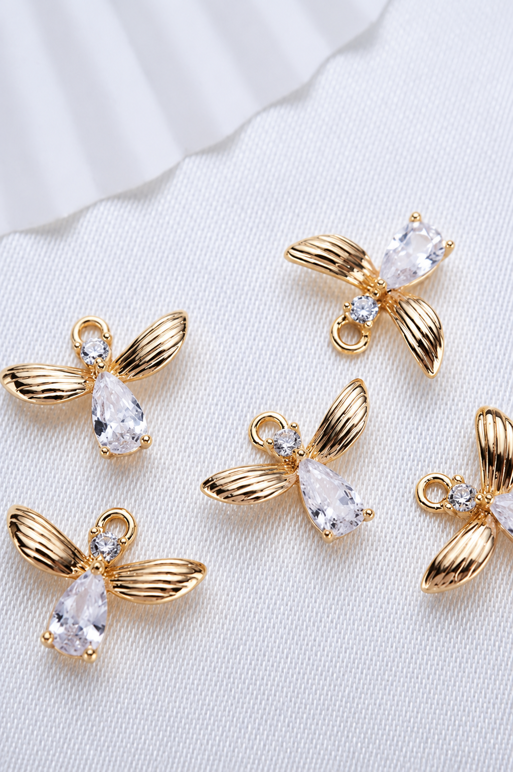 18 Karat Bee Hook Earrings